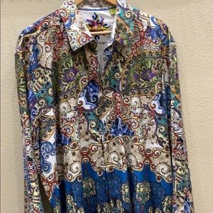 Robert Graham men multi colored shirt
